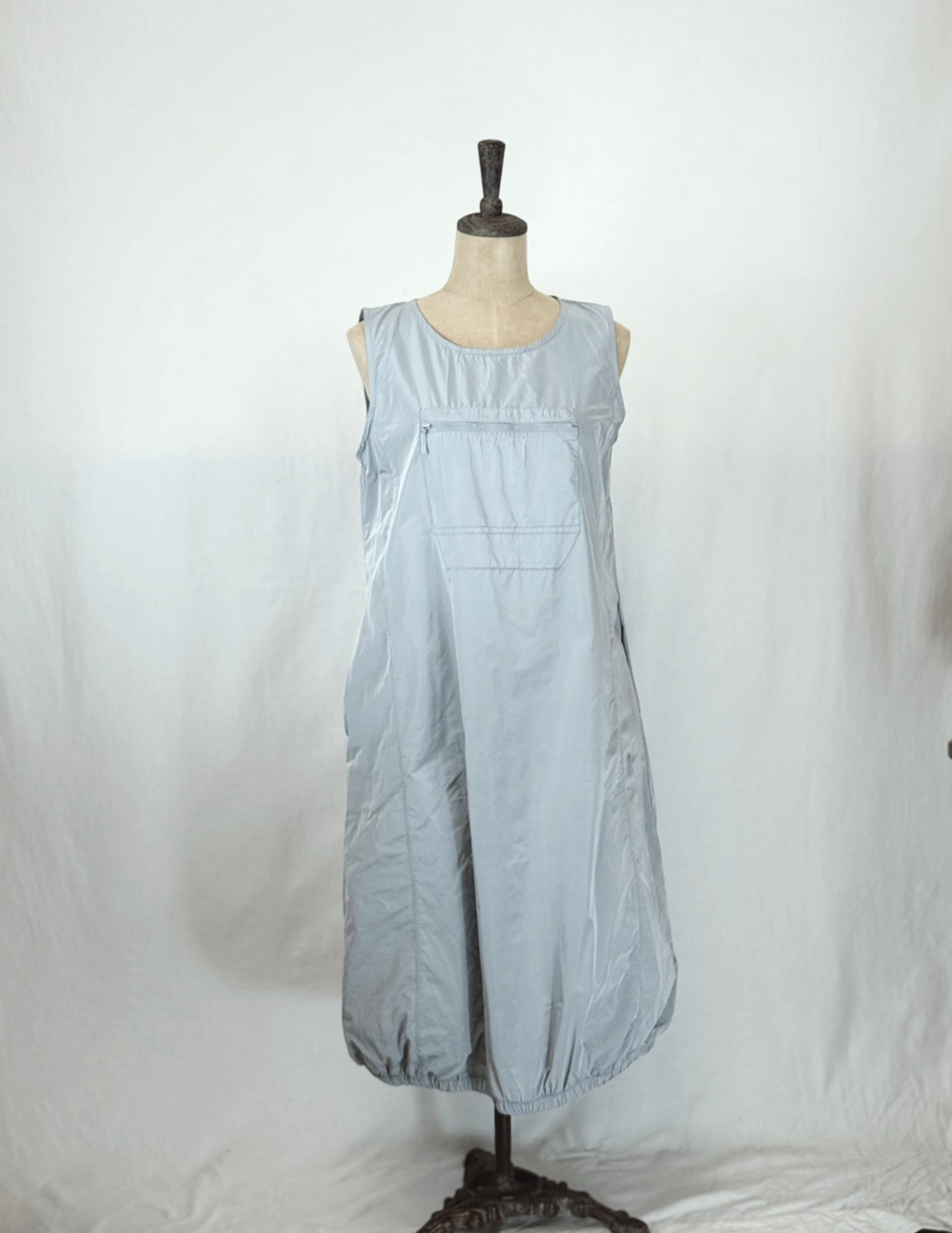 NWT Sassy #63113 Grey Sleeveless Midi Balloon Dress Parachute XL #0226